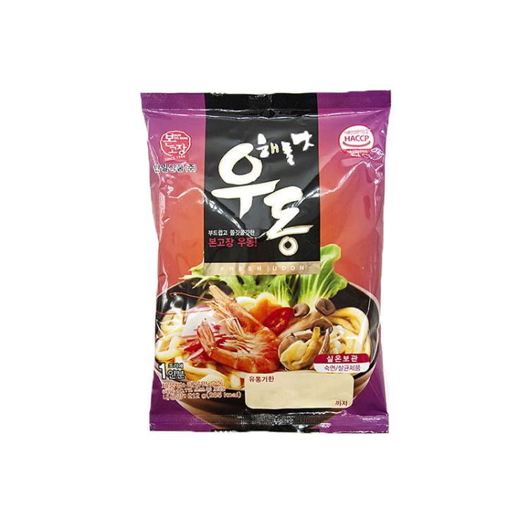 Лапша Удон со вкусом морепродуктов Seafood Flavor Fresh Udon, 212 гр