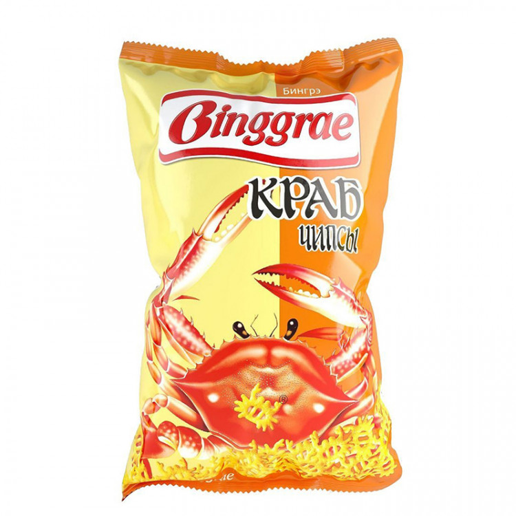 Чипсы Binggrae Краб, 130 гр