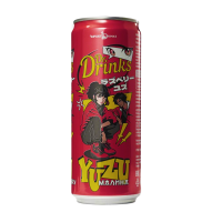 Напиток газированный Dr.Drinks Yuzu raspberry ж/б, 330 мл
