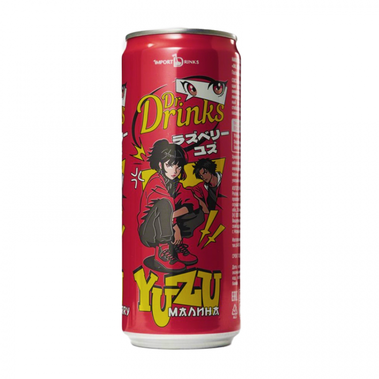 Напиток газированный Dr.Drinks Yuzu raspberry ж/б, 330 мл