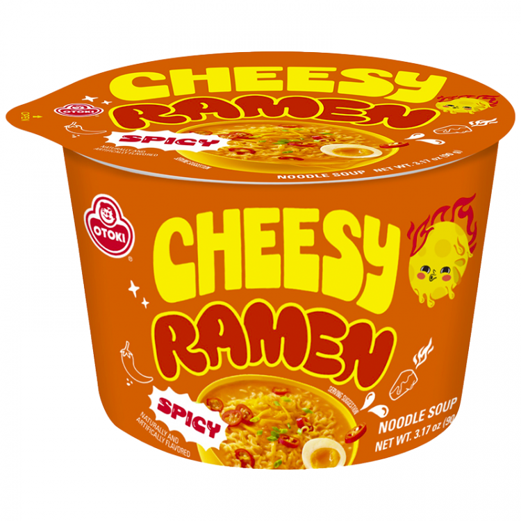 Лапша б/п острый вкус Cheesy Ramen Spicy, 90 гр