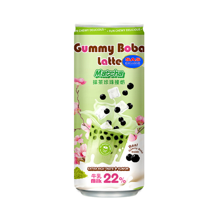 Напиток безалкогольный Gummy Boba Latte Матча, ж/б 470 мл
