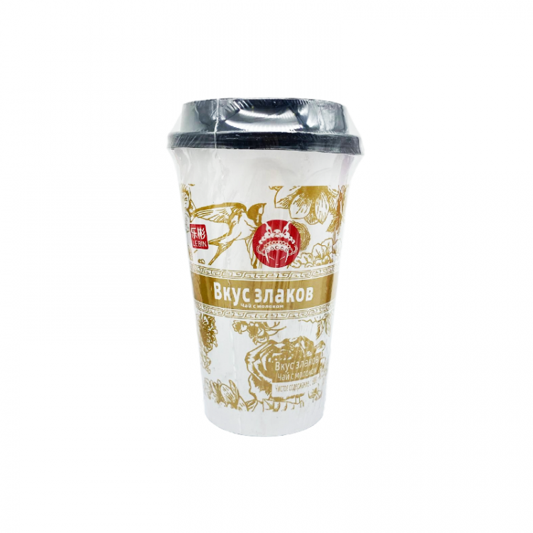 Чай молочный растворимый Lebin с кокосовым желе, со вкусом злаков, 80 г