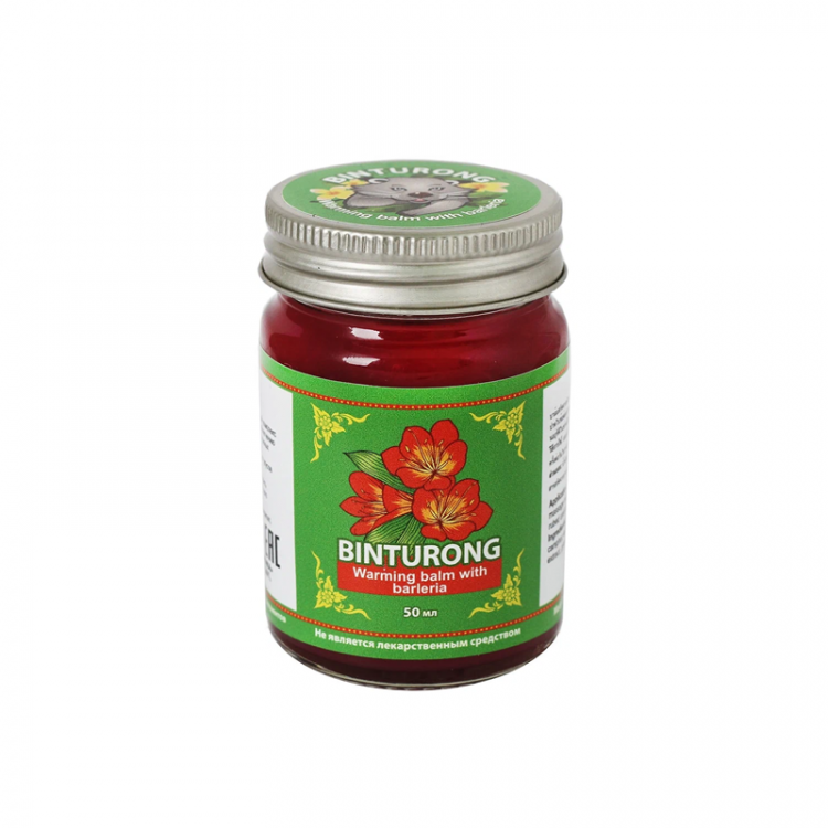 Бальзам разогревающий с барлерией Binturong 50 гр