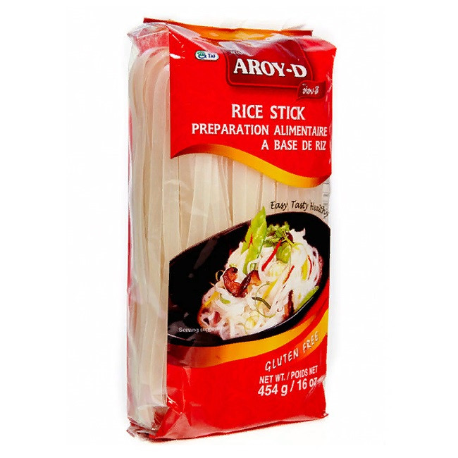 Рисовая лапша 10 мм "Aroy-D", 454 гр