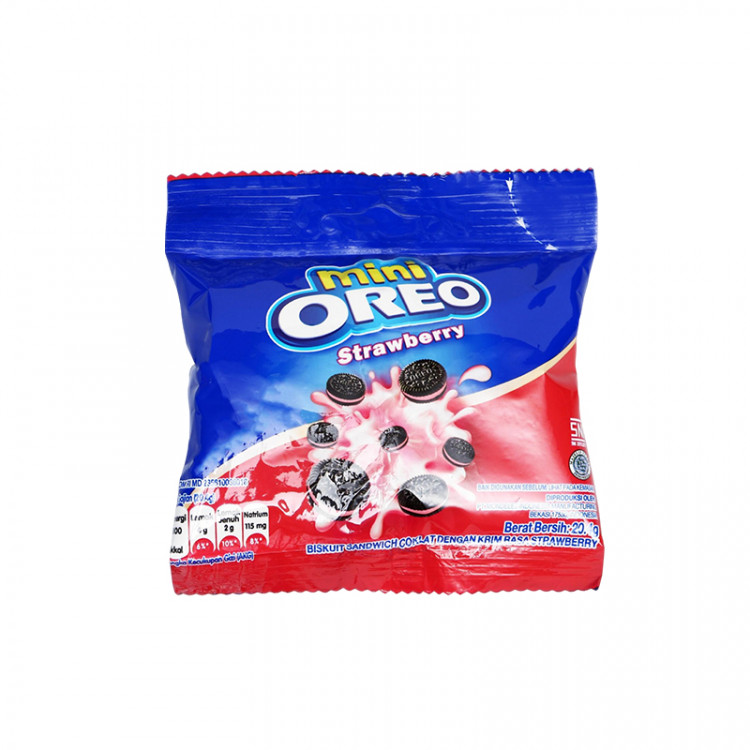 Печенье Oreo мини с клубничным кремом, м/у 20,4 г