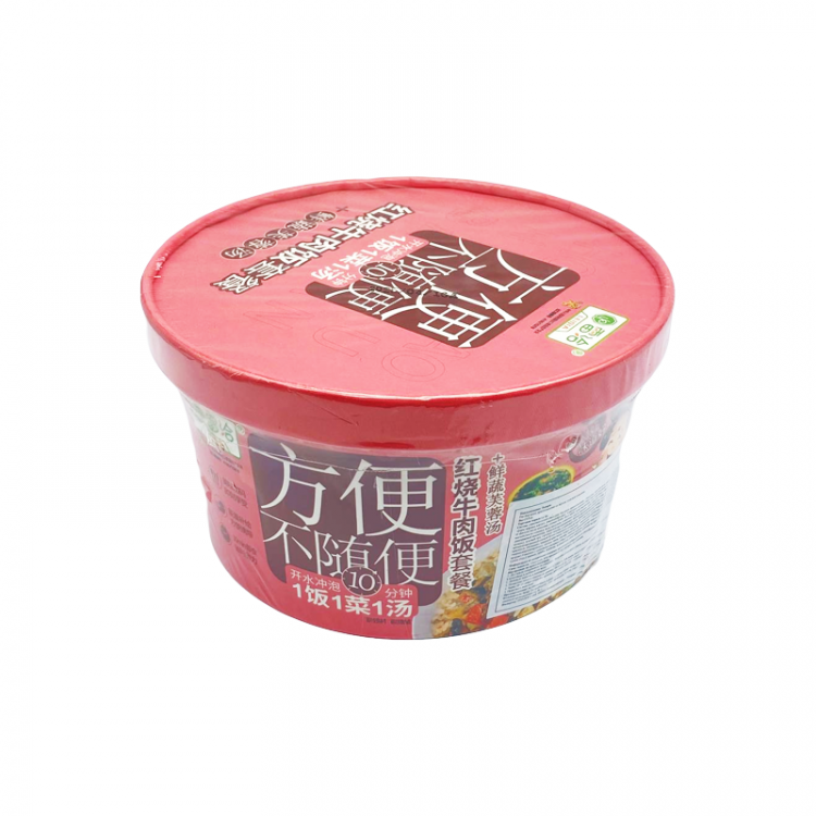 Рис быстрого приготовления со вкусом тушеной говядины LeiQia, 169 г