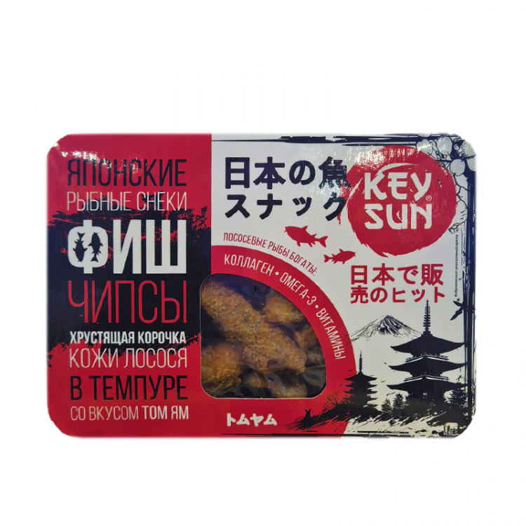 Фишчипсы из кожи лосося со вкусом том ям, 70 г