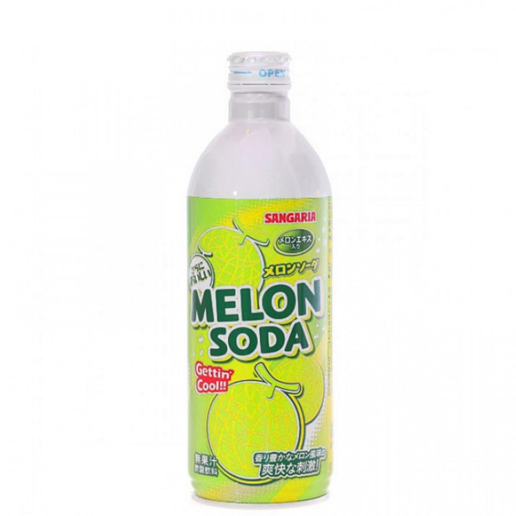 Напиток газированный Сангария со вкусом дыни, 500 мл, ж/б, Япония